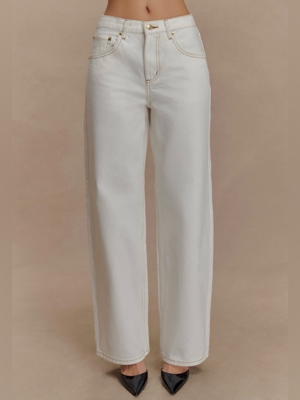 Meshki Mannon Cream Straight-Leg Women’s Jeans (SOLD OUT color)